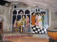 Фрески на стене Бхартрихари-гуфы